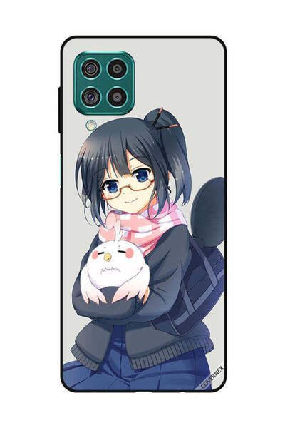 Covernex غطاء حماية لهاتف سامسونج جالاكسي M62/F62 فتاة تحمل حيوانًا أليفًا