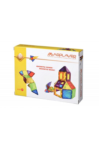 Magplayer Magnetic construction set, Magplayer, 32 pieces