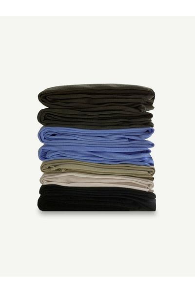 Yiğit Kumaş Tok Single Jersey Fabric Combed Cotton Set, 8 Pieces between Sizes 100-105 cm