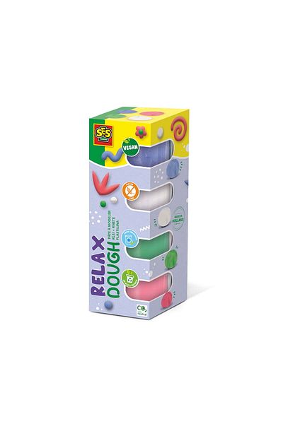 SES Creative Plastilină colorată vegană pentru copii SES Relax 4 x 90 g