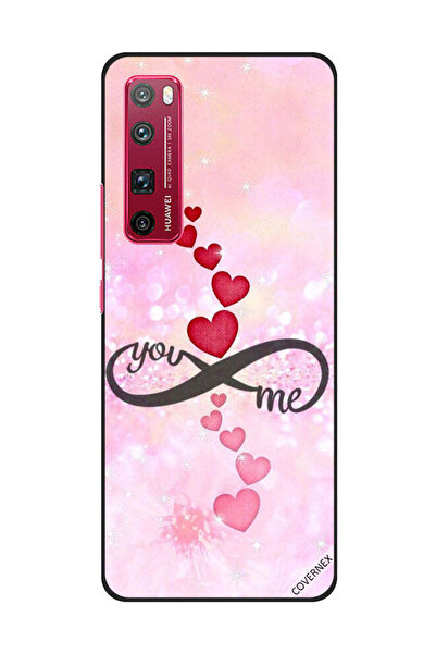 Covernex غطاء حماية لهاتف هواوي نوفا 7 برو - قلوب حمراء ووردية - يو إنفينيتي مي