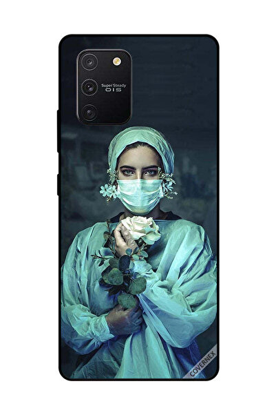 Covernex غطاء حماية لهاتف سامسونج جالاكسي S10 لايت - ممرضة تحمل زهرة