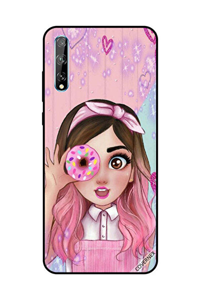 Covernex غطاء حماية لهاتف هواوي Y8P/P Smart S فتاة صغيرة لطيفة تحمل دونات