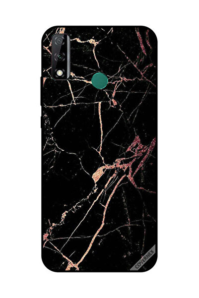 Covernex غطاء حماية لهاتف هواوي Y8S بنمط رخامي أسود