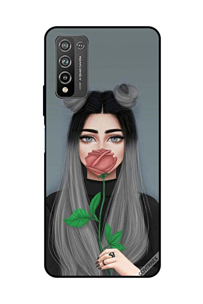 Covernex Protective Case Cover For Honor 10X Lite Cute Girl Hide Mouth On Pea...
