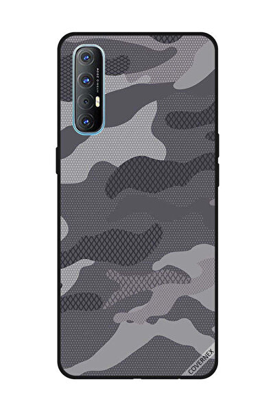 Covernex غطاء حماية لهاتف OPPO Reno 3 Pro بنمط مموه رمادي