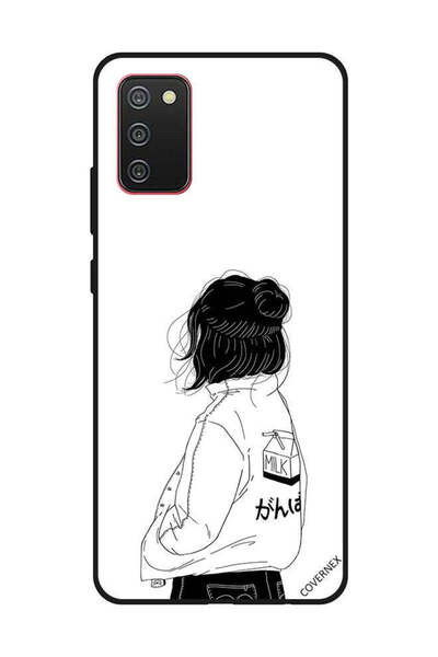 Covernex غطاء حماية لهاتف سامسونج جالاكسي A02s/F02s فتاة تفكر بعمق كبير