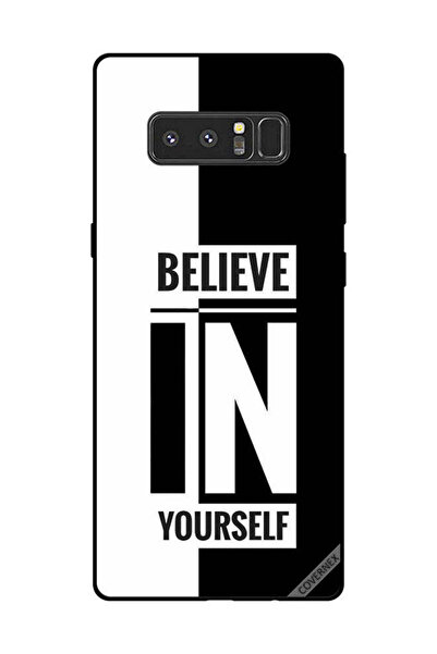 Covernex غطاء حماية لهاتف سامسونج جالكسي نوت 8 - ثق بنفسك - أسود وأبيض