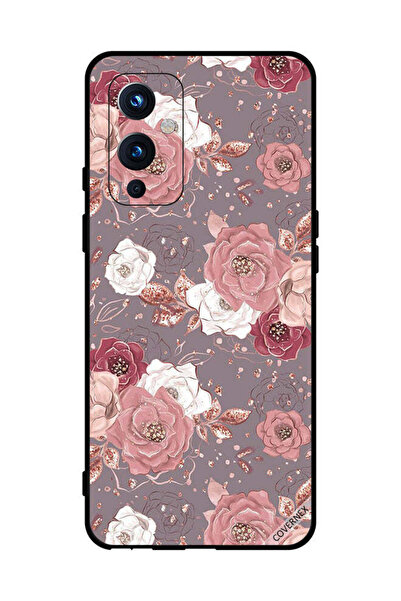 Covernex غطاء حماية لهاتف OnePlus 9 بنمط زهور بلون الشوكولاتة