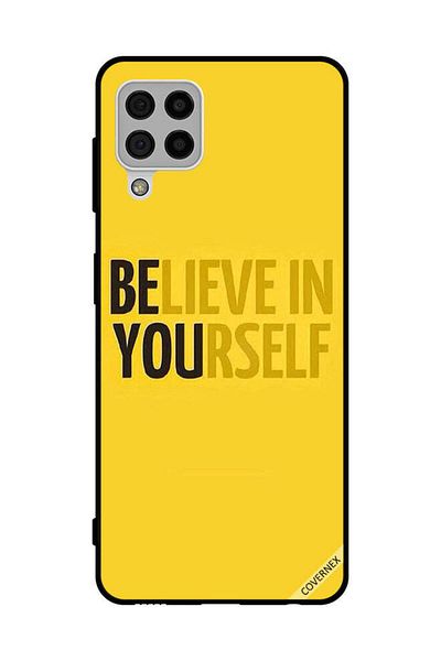 Covernex غطاء حماية لهاتف سامسونج جالاكسي A22 4G Beleive In Yourself أصفر