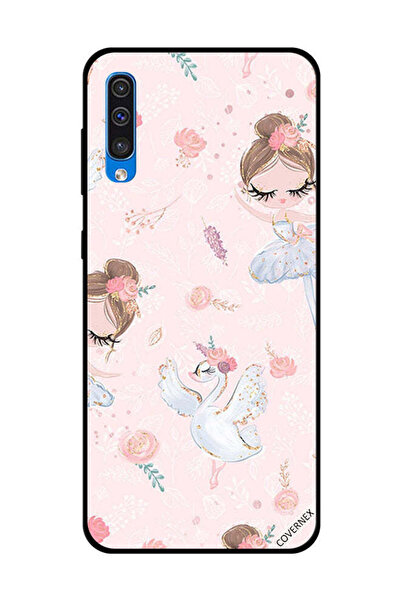 Covernex غطاء حماية لهاتف سامسونج جالاكسي A50 - فتاة وزهور