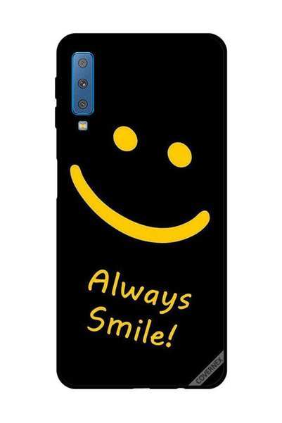 Covernex غطاء حماية لهاتف سامسونج جالاكسي A7 2018 - ابتسامة دائمة، أصفر