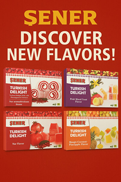 Şener HEDİYELİK LOKUM AVANTAJ PAKET MEYVELİ LOKUM PAKETİ 350 GR X 4