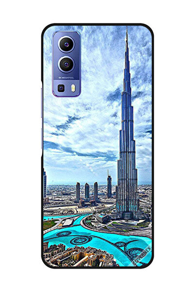 Covernex غطاء حماية لهاتف فيفو Y72 5G برج خليفة - غيوم مؤثرة