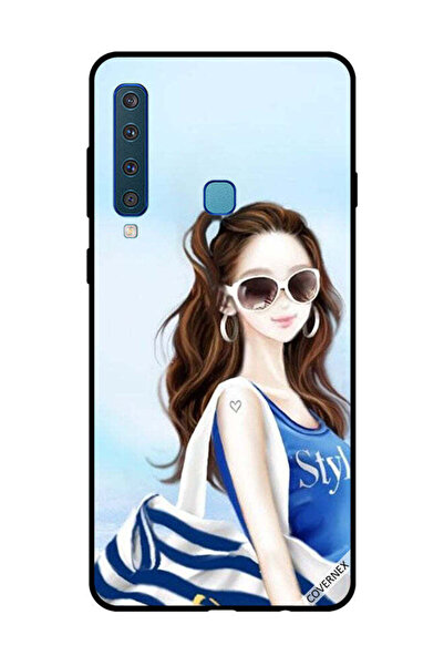 Covernex غطاء حماية لهاتف سامسونج جالاكسي A9 2018 - نمط قميص أزرق