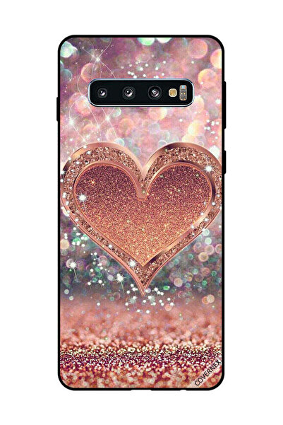 Covernex غطاء حماية لهاتف سامسونج جالاكسي S10 - قلب ذهبي لامع