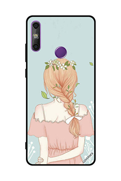 Covernex غطاء حماية لهاتف هواوي إنجوي 20E بطبعة فتاة واقفة لطيفة
