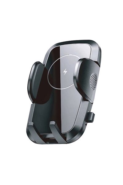 OEM Suport Auto pentru Telefon cu Incarcare Wireless 15W, Prindere Grila Ventilatie, Negru