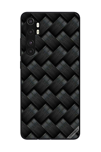 Covernex غطاء حماية لهاتف شاومي مي نوت 10 لايت - أسود رخامي وشريط ذهبي