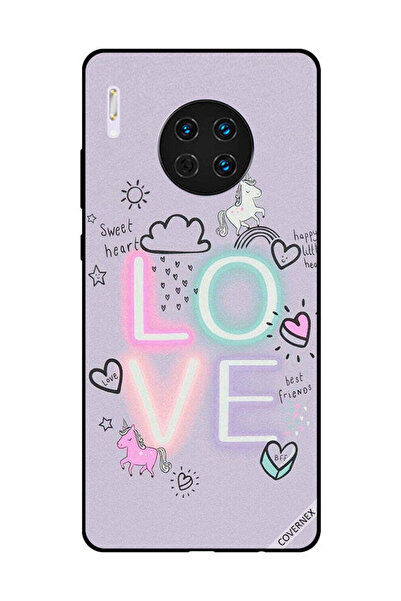 Covernex غطاء حماية لهاتف هواوي ميت 30 - قلب حلو، حب، وحيد القرن