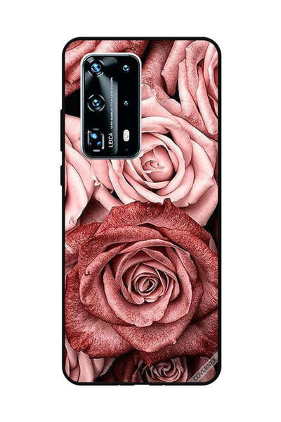 Covernex غطاء حماية لهاتف هواوي بي 40 برو بلس - زهور الخوخ