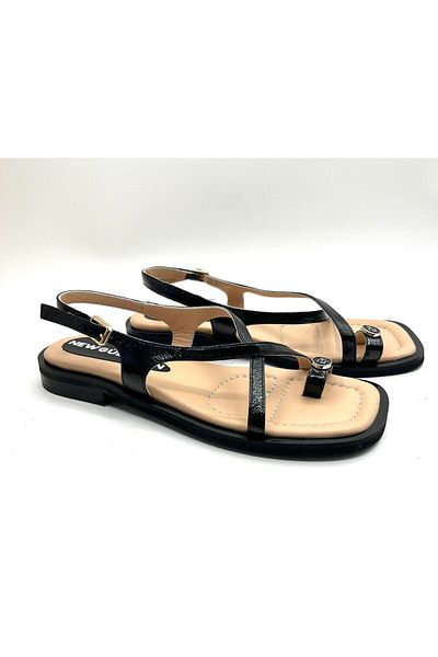 NEWGÜLTEKİN Genuine Leather Poly Sole Very Stylish Summer Slippers