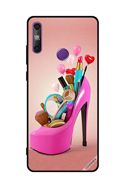 Covernex Protective Case Cover For Huawei Enjoy 20E Pink Shoe With Makeup Items