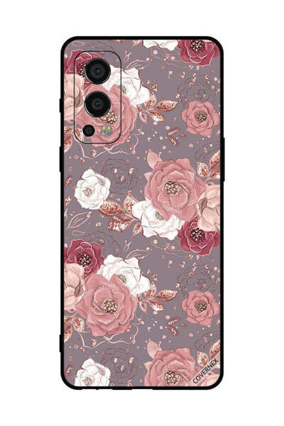 Covernex غطاء حماية لهاتف OnePlus Nord 2 5G بنمط زهور بلون الشوكولاتة