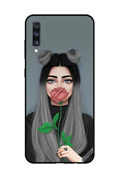Covernex Protective Case Cover For Samsung Galaxy A70 Cute Girl Hide Mouth On...