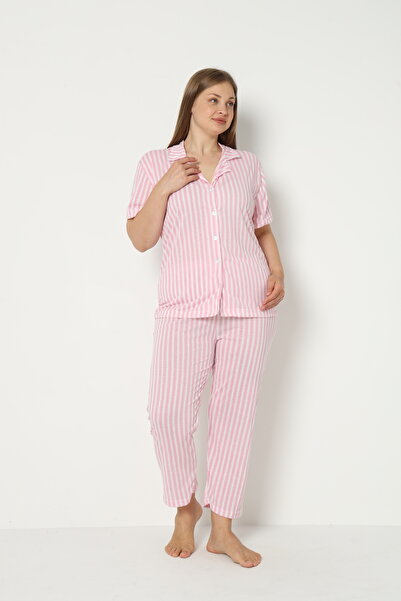 sleeproom Summer Buttoned Large Size Home Wear