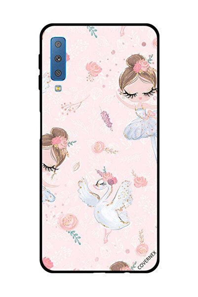 Covernex غطاء حماية لهاتف سامسونج جالاكسي A7 2018 - فتاة وزهور