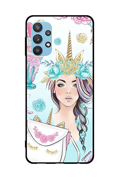 Covernex غطاء حماية لهاتف سامسونج جالاكسي M32 5G رموش على الحقيبة وفتاة وحيد ...