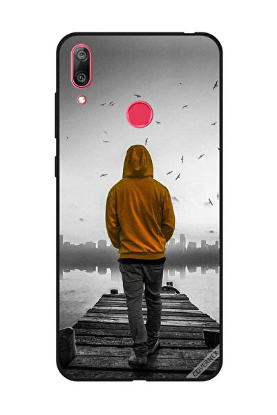 Covernex غطاء حماية لهاتف هواوي Y7 Prime 2019 - فتى حزين يمشي