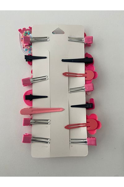 SHEKER HOME Girl's and Baby's Luxury 14-Piece Cute Buckle with Flower Figure