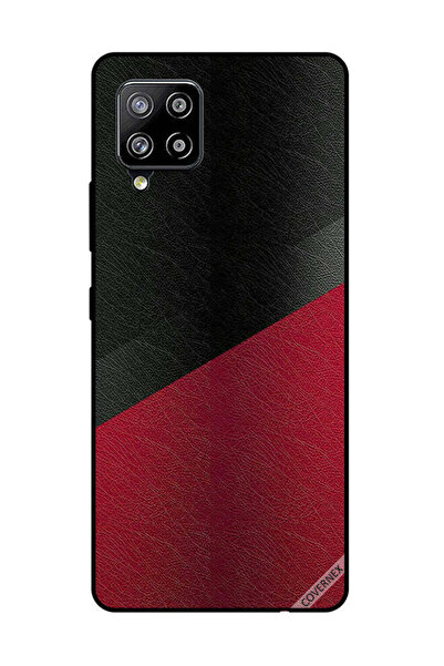 Covernex غطاء حماية لهاتف سامسونج جالاكسي M42 5G بنقشة جلد أسود وأحمر