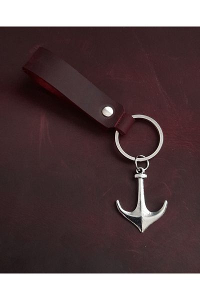 BSN Store Anchor Model Keychain ​​Hand Made Real Leather Keychain