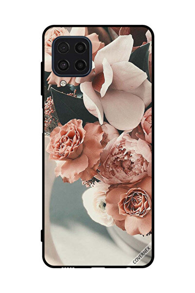 Covernex غطاء حماية لهاتف سامسونج جالاكسي M22 4G بنقشة زهور الخوخ