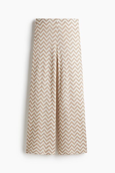 H&M Geniş Jakarlı Triko Pantolon