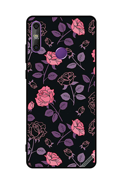 Covernex غطاء حماية لهاتف هواوي إنجوي 20E - زهور وردية وأرجوانية