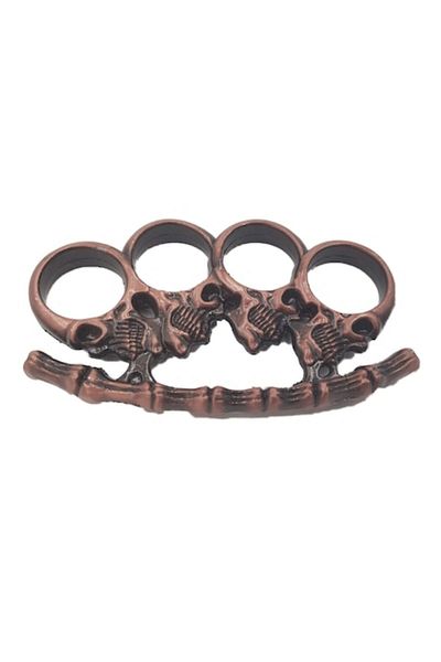 dalimag Self-defense Knuckle Dagger Rosette, Skull Cap, 1 cm thickness, Red