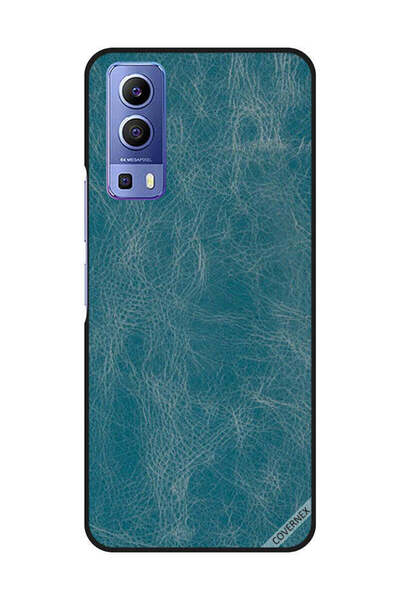 Covernex غطاء حماية لهاتف Vivo Y72 5G بنمط جلدي أزرق
