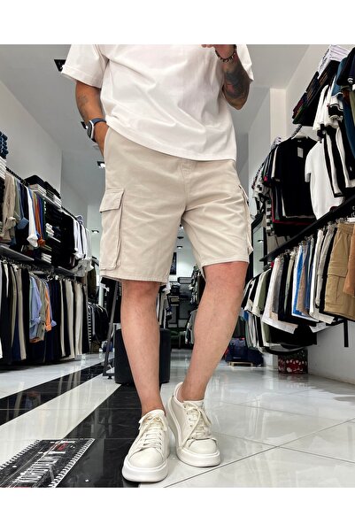 higo Kargo Cepli Denim Lastikli Erkek Şort