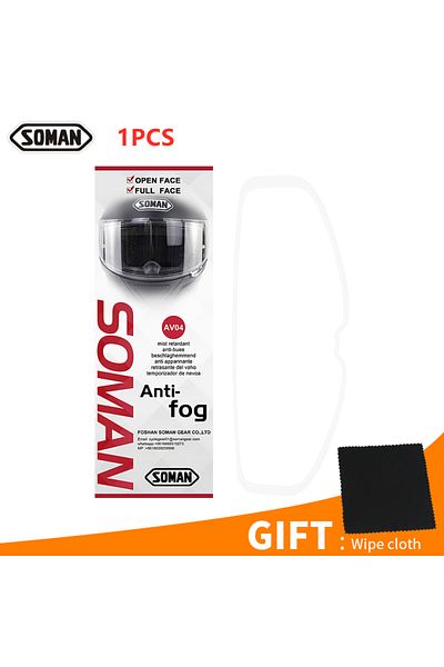 Choice 1 pcs SOMAN Universal Visor Film Anti Fog Motorcycle Helmet for AGV SHOEI HJC X14 K5 K3SV K1 Moto He