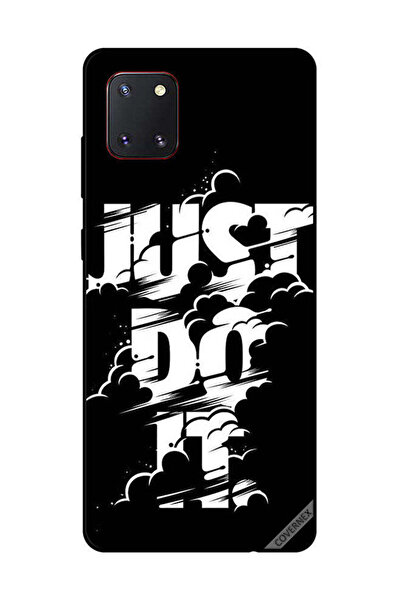 Covernex غطاء حماية لهاتف سامسونج جالكسي نوت 10 لايت - جاست دو إت - أبيض وأسود