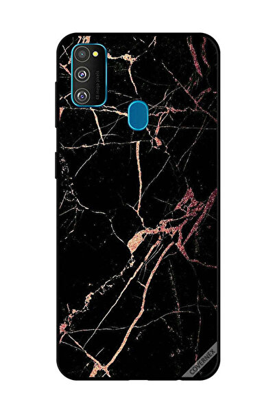Covernex غطاء حماية لهاتف سامسونج جالاكسي M30s بنمط رخامي أسود