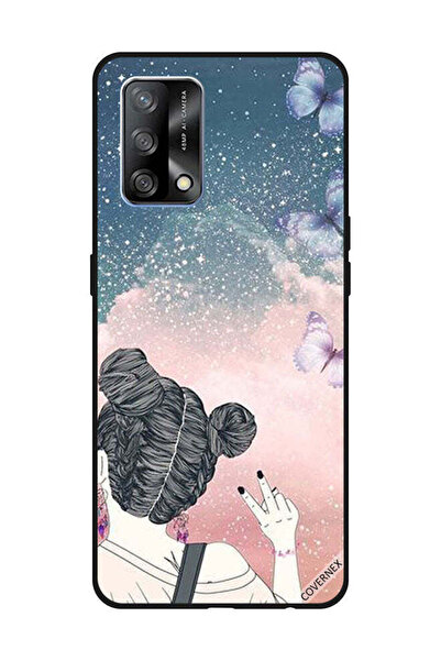 Covernex غطاء حماية لهاتف OPPO A74/F19 4G فتاة تصنع علامة النصر