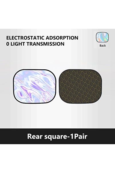 Choice3 Laser rear 2pcs SEAMETAL Electrostatic Sun Visor for Car Side Window ...