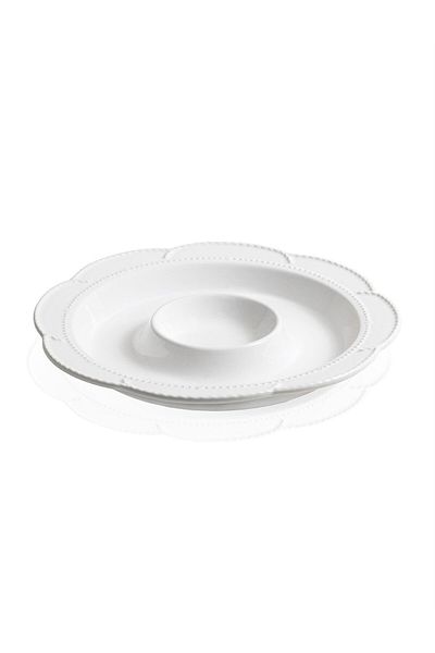 The Mia Grande Serving Plate White with Compartments 39 cm