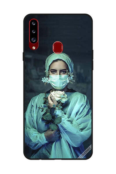 Covernex Protective Case Cover For Samsung Galaxy A20s Nurse Holding Flower