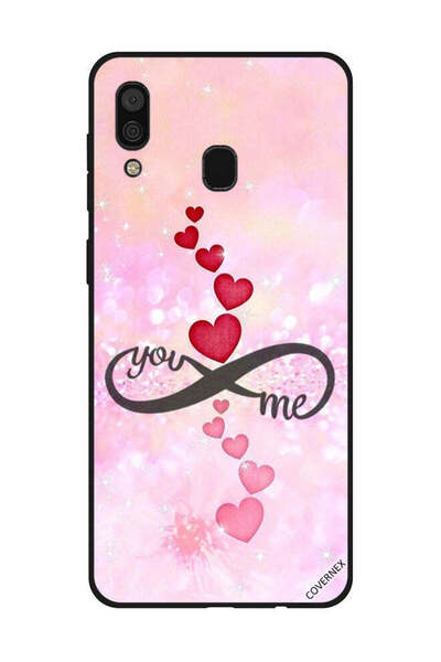 Covernex غطاء حماية لهاتف سامسونج جالاكسي A30 قلوب حمراء ووردية أنت إنفينيتي مي